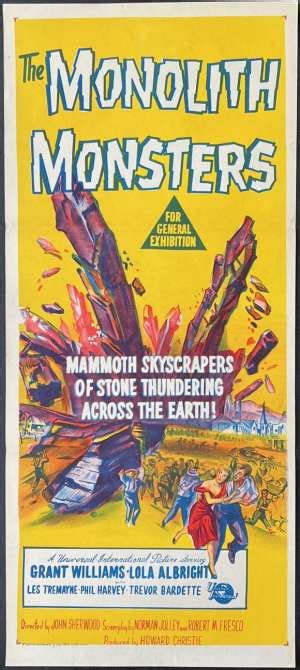 All About Movies - The Monolith Monsters Poster Daybill Original 1957 Grant Williams Sci Fi