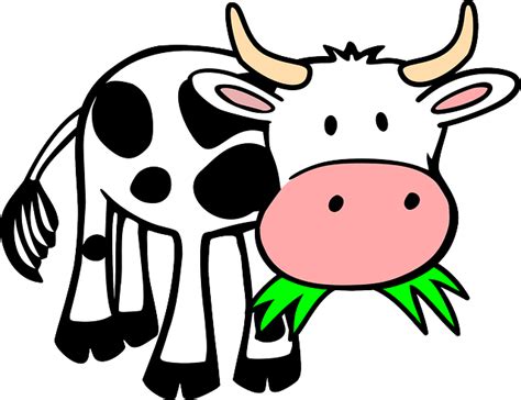 Cow Grass Eating · Free vector graphic on Pixabay