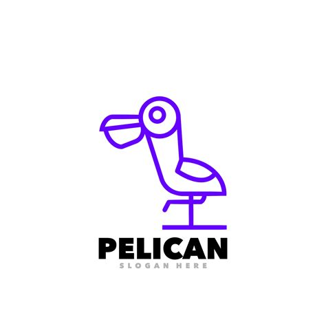 Pelican bird line 27570965 Vector Art at Vecteezy