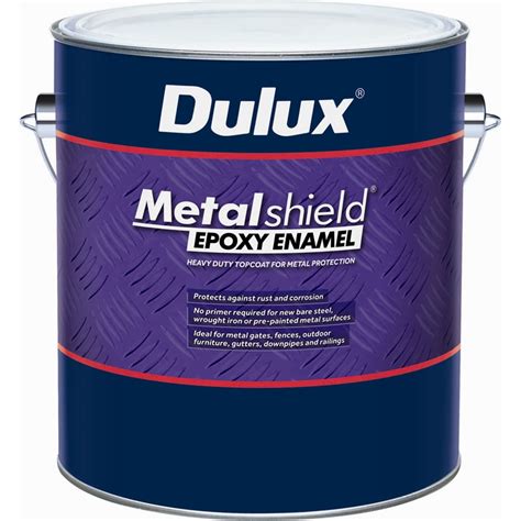 Dulux Metalshield 1L Gloss Black Topcoat Epoxy Enamel Paint