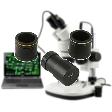 2.0MP HD USB Electronic Digital Microscope Eyepiece Camera CMOS with Adapter Ring for Stereo ...