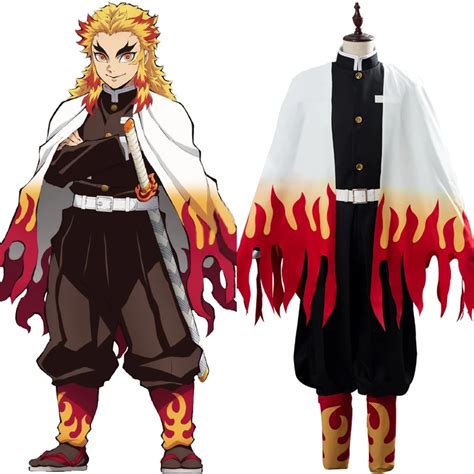 Demon Slayer: Kimetsu no Yaiba Rengoku Kyoujuro/Kyoujurou Outfit Cospl ...