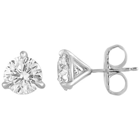 GIA Certified 2.47 Carats F VVS Diamonds Platinum Round Stud Earrings For Sale (Free Shipping ...