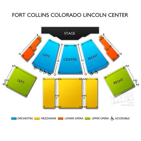 Fort Collins Colorado Lincoln Center Seating Chart | Vivid Seats