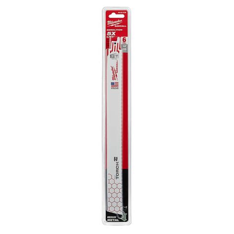 Milwaukee 12 in. 18 TPI Sawzall Torch Reciprocating Saw Blades (6-Pack)-48-00-9789 - The Home Depot