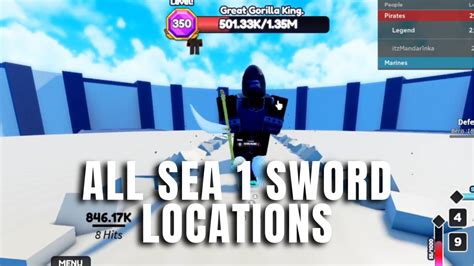 One Fruit Simulator: All Sea 1 Sword Locations - Item Level Gaming