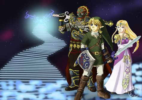 Link, Zelda and Ganondorf in Brawl - The Legend of Zelda Fan Art ...