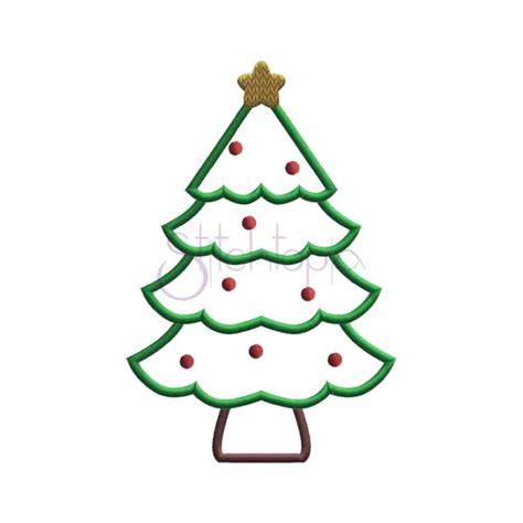 Christmas Tree Applique Design - Stitchtopia