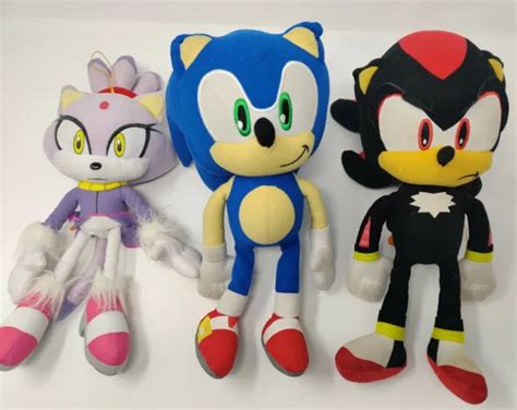 SONIC THE HEDGEHOG Plush Shadow The Hedgehog Sonic X Lot of 3 £46.16 ...