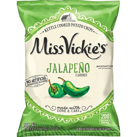 Miss Vickie's Flavored Potato Chips, Jalapeno, 28 Count Jalapeno 1.375 ...