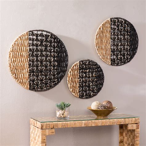 Woven Seagrass Plate Wall Sculptures, Set of 3 | Kirklands | Plates on wall, Basket wall decor ...