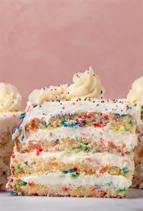 Funfetti Cake with Cream Cheese Frosting - Baker by Nature