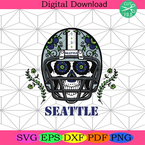 Seattle Seahawks Skull Helmet Svg Sport Svg, Football Svg in 2022 ...