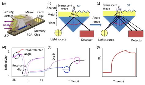 The mechanism of SPR sensing technique. (a) Schematic representative of... | Download Scientific ...