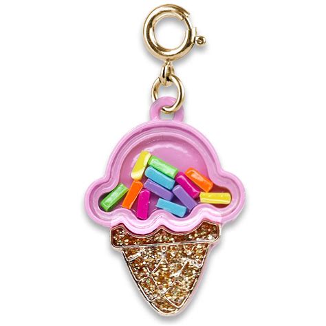 Shop Gold Ice Cream Cone Shaker Charm | CHARM IT!