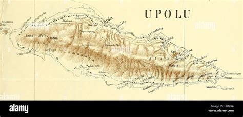 PEIP(1910) Map of Upolu Island, Samoa Stock Photo - Alamy