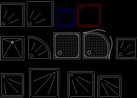 Blocks Showers DWG Block for AutoCAD • DesignsCAD