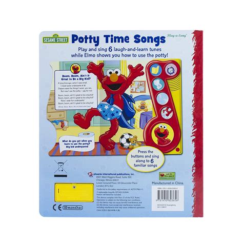 Sesame Street - Elmo Potty time Songs Little Music Note Sound Book - PI ...