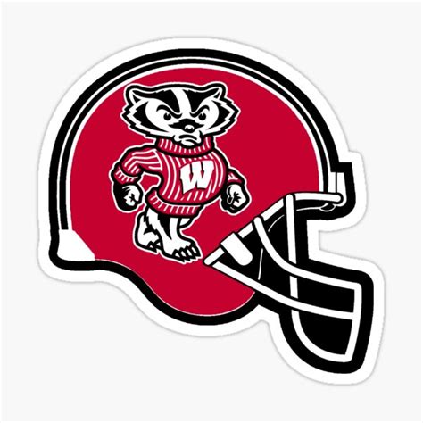 "Wisconsin Badgers Football Helmet" Sticker by gear2theMaxx | Redbubble