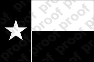 STICKER TEXAS FLAG BLACK AND WHITE | eBay