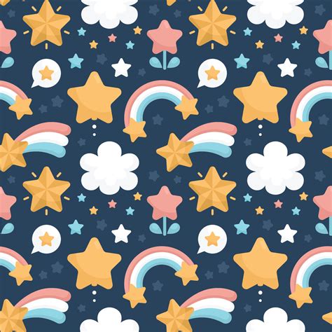 Cute Star Seamless Pattern 4954583 Vector Art at Vecteezy