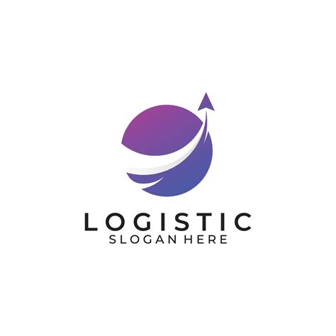 Logistics company vector logo, arrow icon logo, fast digital delivery ...