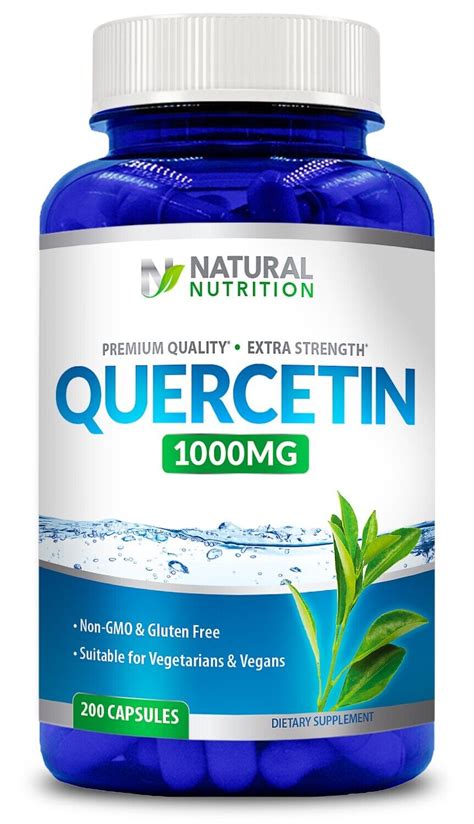 Quercetin Extra Strength 1000mg 200 Capsules - USA MADE FREE SHIPPING ...