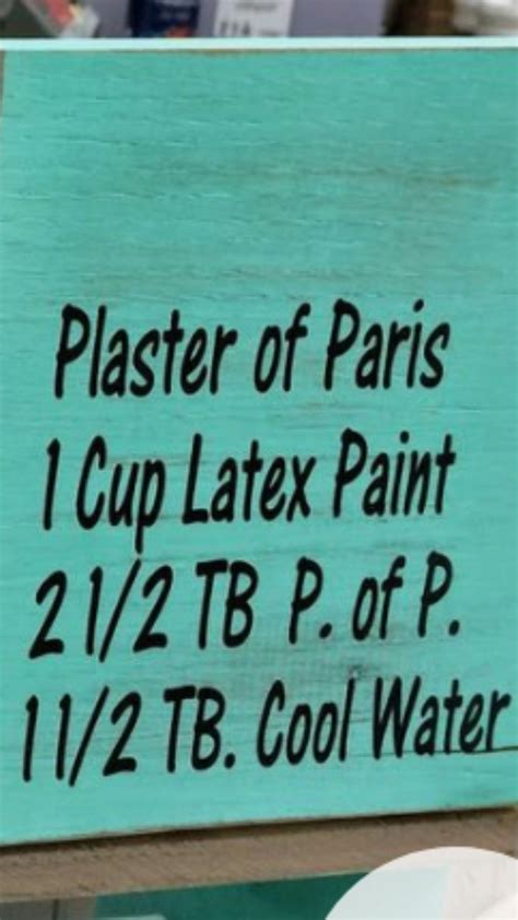 Pin by Michelle Vaughan on paint | Latex paint, Plaster of paris, Novelty sign