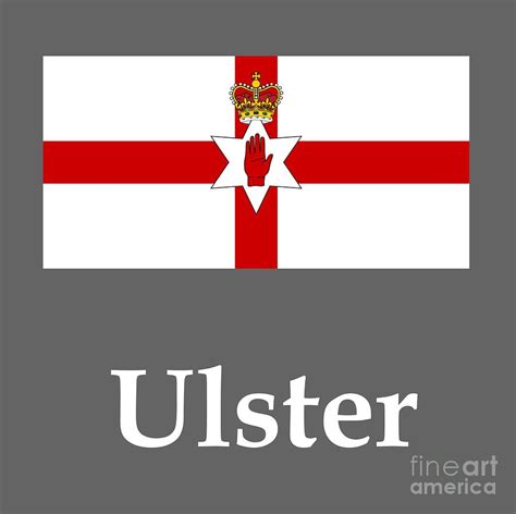 Ulster, England Flag And Name Digital Art by Frederick Holiday - Fine Art America