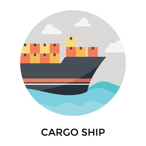 Trendy Cargo Ship 15035843 Vector Art at Vecteezy