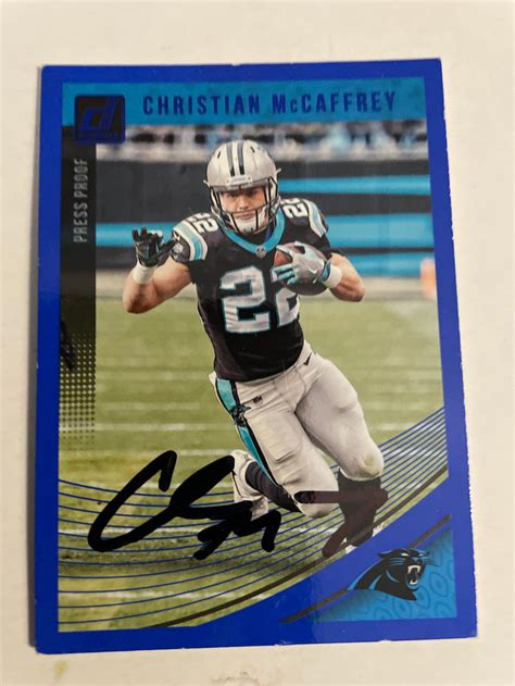 Christian McCaffrey Autographed card | Etsy