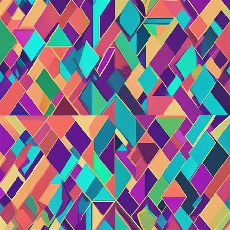Premium AI Image | Colorful minimalist geometric pattern wallpaper