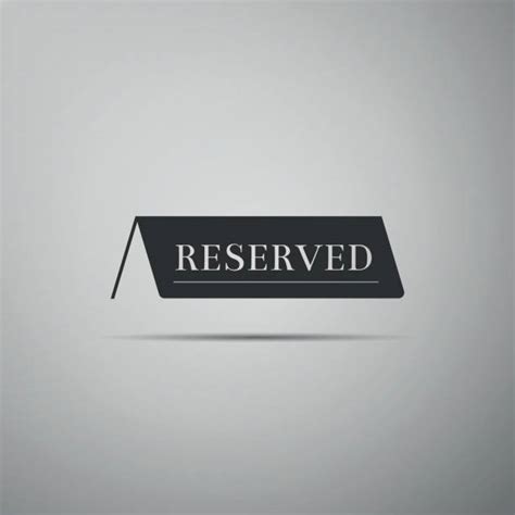 Royalty Free Reserved Sign Clip Art, Vector Images & Illustrations - iStock