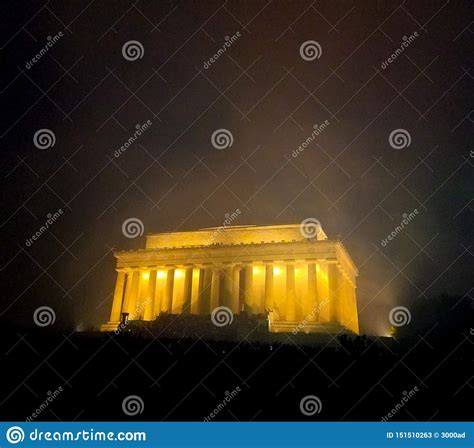 Lincoln Memorial during the Independence Day Fireworks in Washington, DC Stock Image - Image of ...