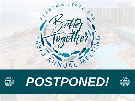 Alabama State Bar’s 2020 Annual Meeting Postponed Indefinitely ...