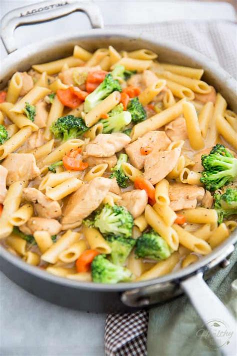 One-Pot Creamy Chicken Pasta • The Healthy Foodie