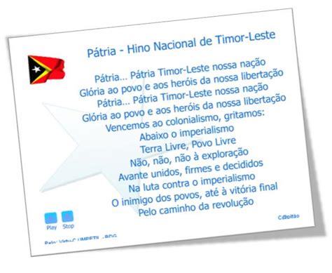 .::Virtual Community::.: Patria - Patria - Hino Nacional de Timor-Leste