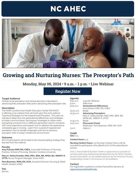 Preceptor Development - Growing and Nurturing Nurses: The Preceptor's Path