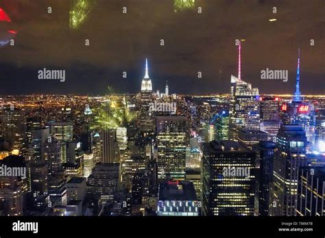 New York City Skyline at Night Stock Photo - Alamy