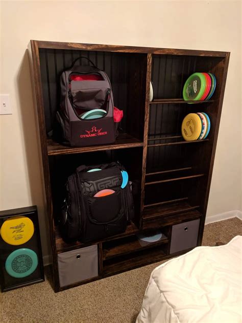 Disc Golf Shelving Unit | Disc golf, Golf decor, Diy storage rack