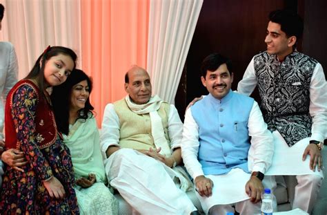 Rajnath Singh celebrates Eid-Ul-Fitr with BJP leader Syed Shahnawaz Hussain