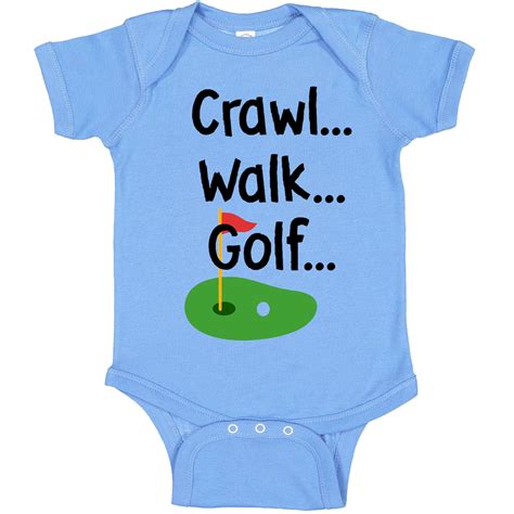 Funny Golf Onesie Outfit Crawl Walk Golf Baby Infant Kids Sports Clothes Shirt, 6-9 months, Blue ...