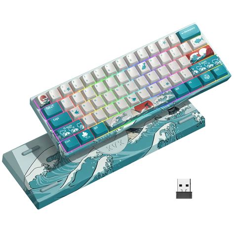 Buy HITIME XVX M61 60% Mechanical Keyboard Wireless, Ultra-Compact 2.4G Rechargeable Gaming ...