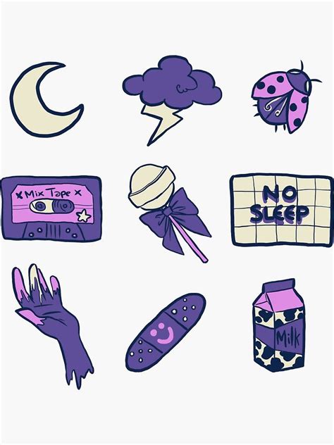 Grunge Aesthetic Purple Sticker by Tony Reed | Aesthetic drawing, Purple aesthetic, Grunge aesthetic