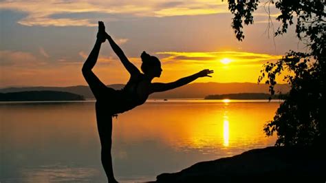 Sunset Yoga Pose by Pressmaster | VideoHive