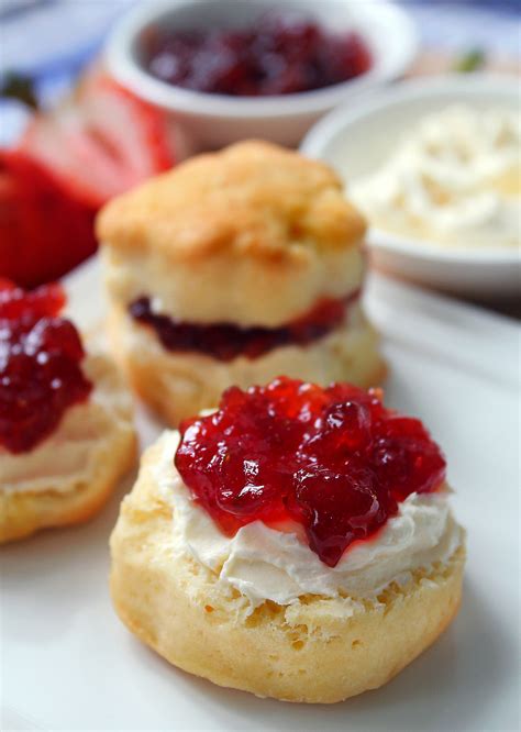 Classic Scones with Clotted Cream and Jam