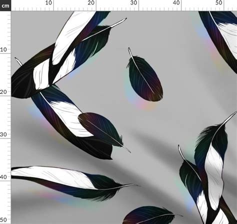 Magpie Feathers - Color - Spoonflower