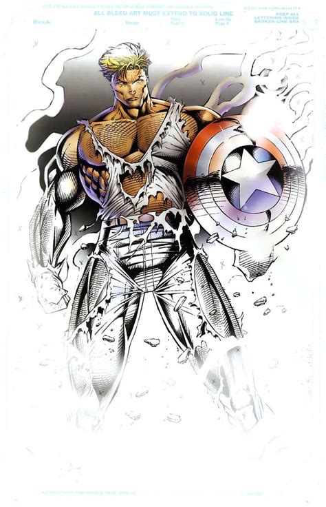 Captain America by Rob Liefeld | Captain america art, Captain america ...