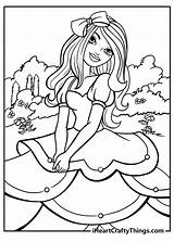 Coloring Pages Printable Barbie sketch template