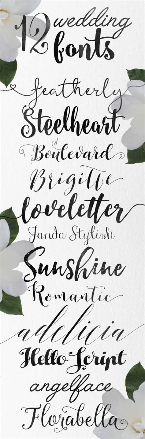 Calligraphy wedding fonts - Skyla Design